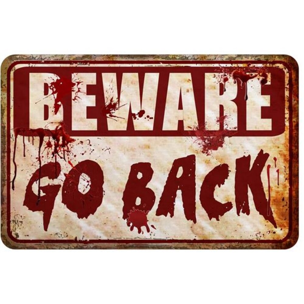 Halloween Decorations Indoor Horror Room Decor Metal Tin Signs Halloween Party